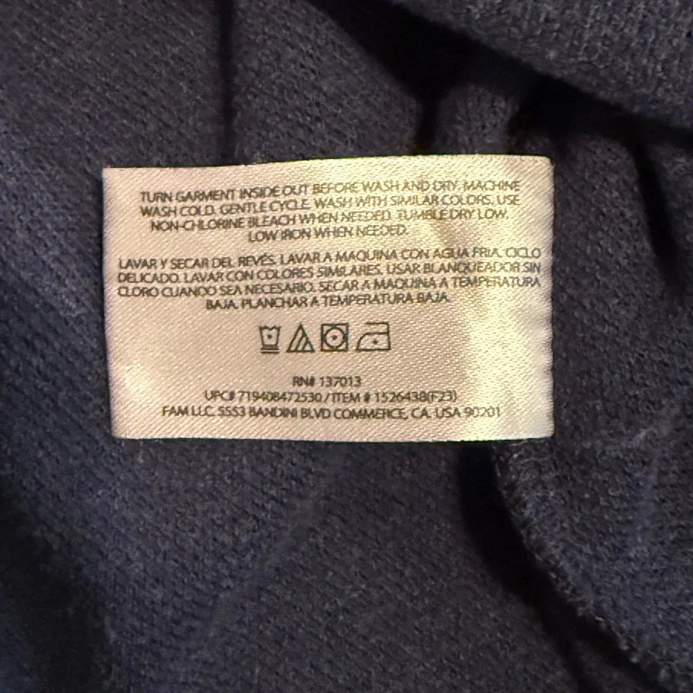 Banana Republic Mens Navy Blue Waffle Knit Raglan Crewneck Sweatshirt Large L